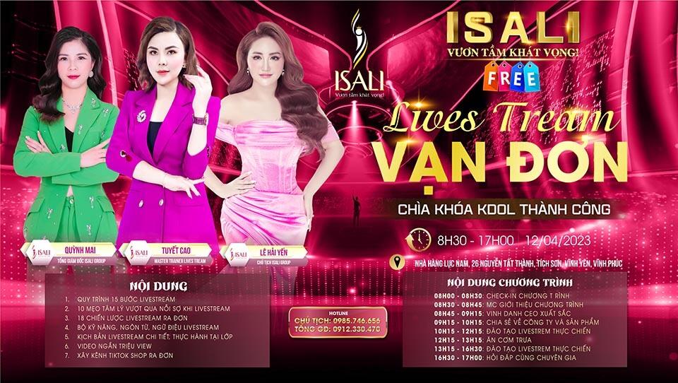 Đào tạo Livestream thực chiến vạn đơn tại ISALI