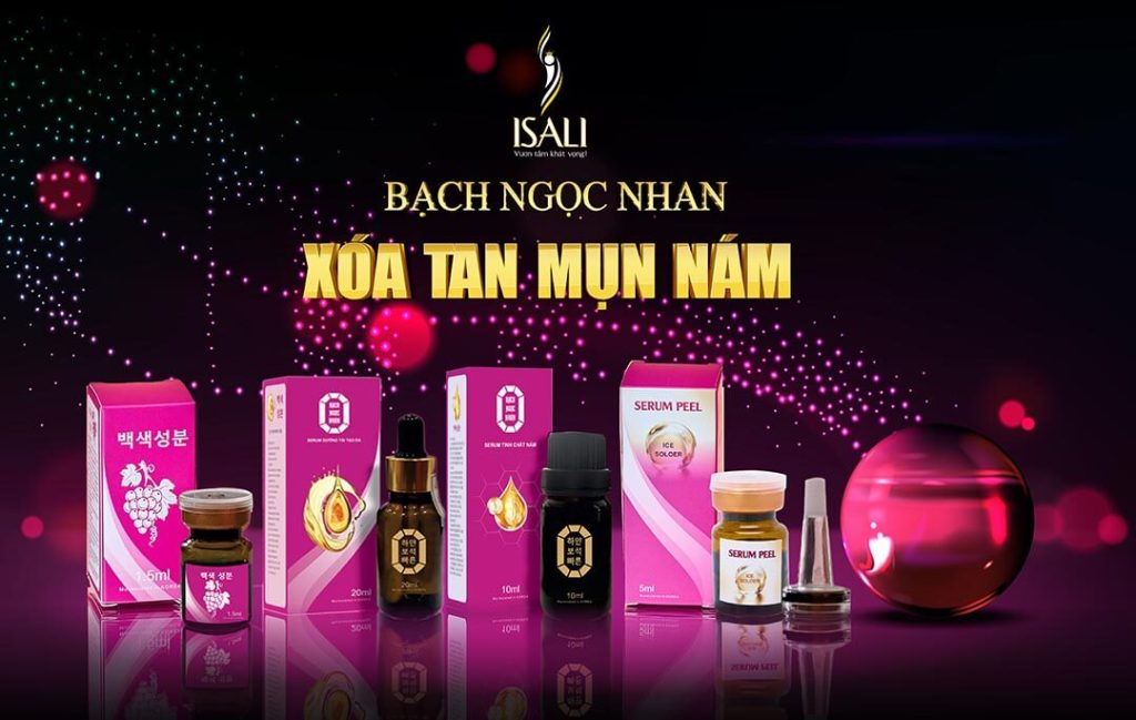 Combo sản phẩm điều trị trị nám ISALI Bạch ngọc Nhan - xóa tan mụn nám