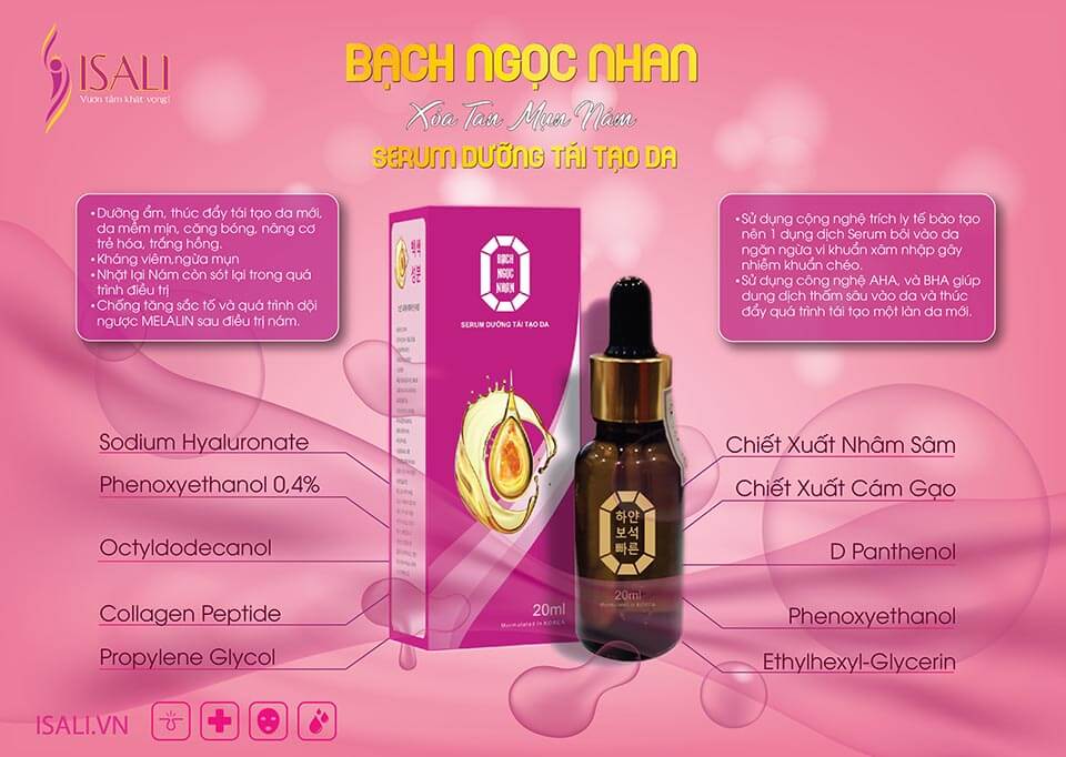 Serum Dưỡng Tái Tạo Da Bạch Ngọc Nhan ISALI Serum Dưỡng Tái Tạo Da Bạch Ngọc Nhan ISALI