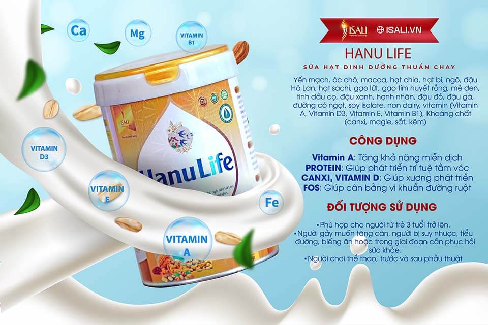 Sữa Hạt Hanu Life ISALI - Bữa Ăn Thay Thế Chủ Động Thuần Chay 3