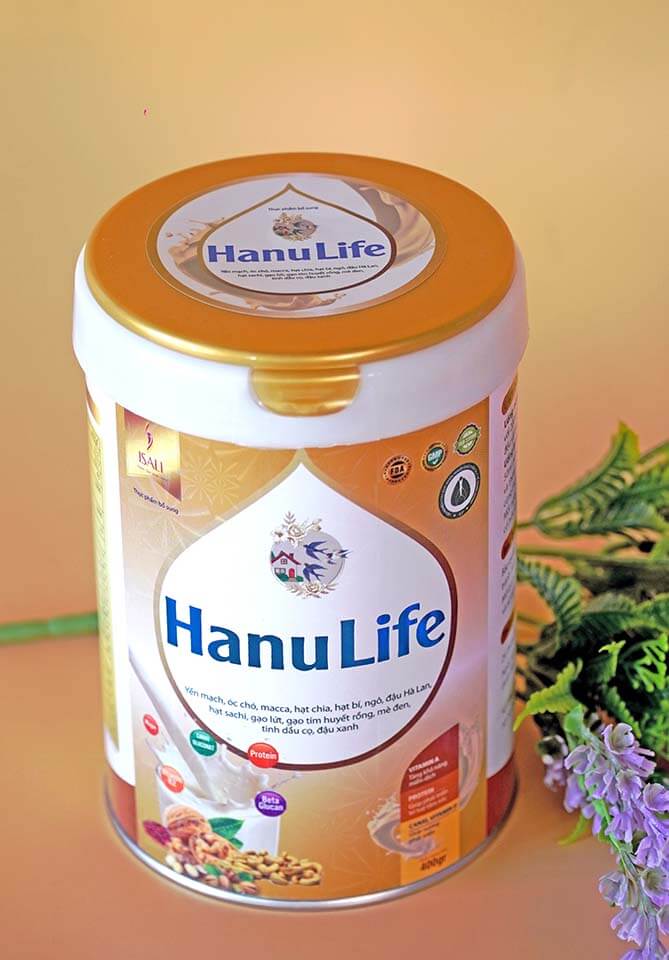 Sữa Hạt Dinh Dưỡng Hanu Life ISALI với nguyên liệu từ tự nhiên
