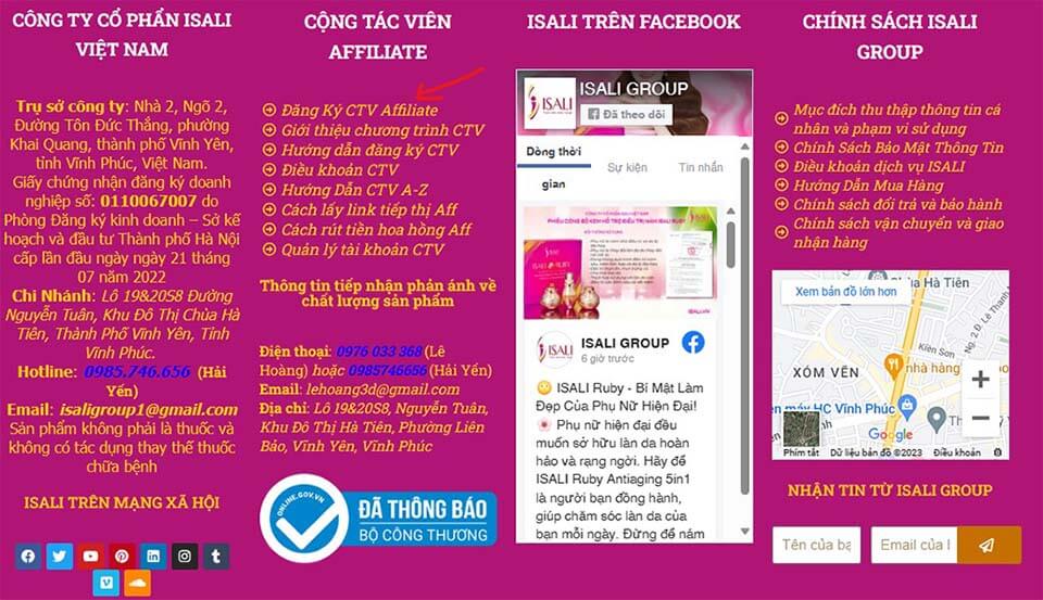 cách đăng ký cộng tác viên cùng ISALI 2
