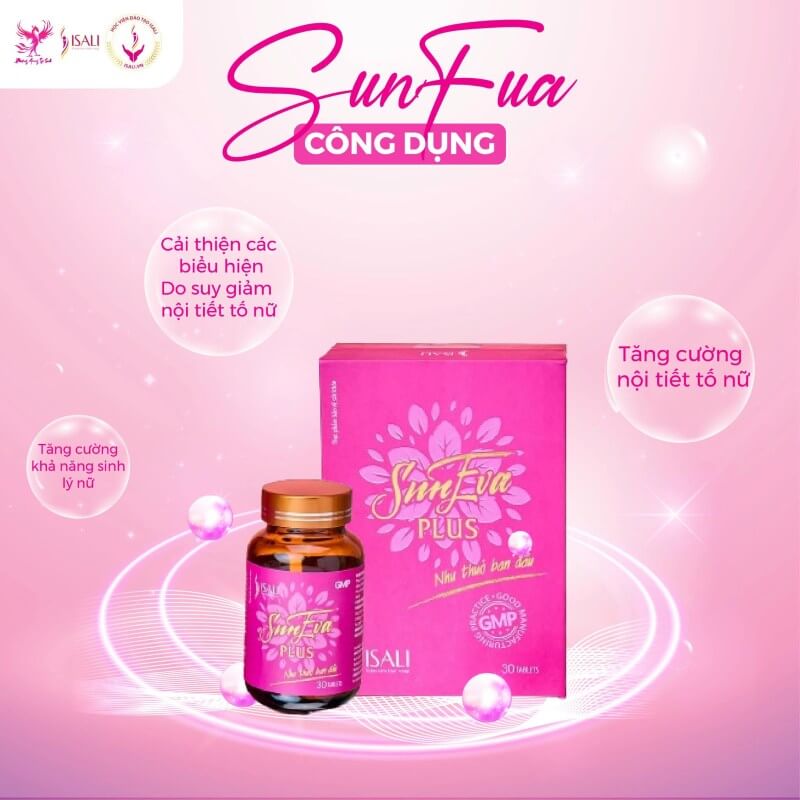 Công dụng của Sun Eva Plus giúp se khít âm đạo, cân bằng nội tiết tố và nâng cao đời sống vợ chồng